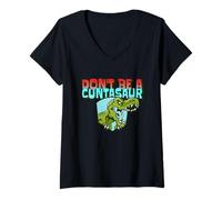 Mujer Don’t Be Cuntasaur Fun Dinosaur Coworker, Cool Retro Style Camiseta Cuello V