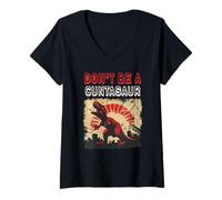 Mujer Don’t Be Cuntasaur Fun Dinosaur Coworker, Cool Retro Style Camiseta Cuello V