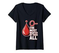 Mujer Donante De Sangre 0- The Most Wanted of Them All Camiseta Cuello V