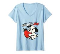 Mujer Donde Hay un Perro Hay alegría - para los Amantes de los Perros Camiseta Cuello V