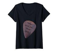 Mujer Donde las palabras fallan, la música habla Camiseta Cuello V