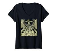Mujer Dones del Espíritu Santo Profeta Cristiano Católico Isaías Camiseta Cuello V