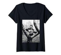 Mujer Donovan Folk Pop Mellow Yellow Singer 1966 Camiseta Cuello V