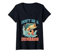 Mujer Don't Be A Dumbass Sarcastic Attitude Banter Reminder Camiseta Cuello V