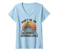 Mujer Don't Be An Armadillhole Funny Armadillo Cita Western Retro Camiseta Cuello V