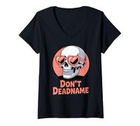Mujer Don't Deadname - Aliado del Orgullo Trans LGBT Camiseta Cuello V