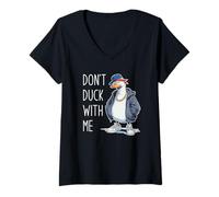 Mujer Don't Duck with Me Camiseta Cuello V