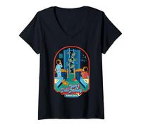 Mujer Don't Fall Asleep Monsters Retro Vintage Funny Adult Humor Camiseta Cuello V