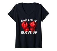 Mujer Don't Give Up Glove Up Martial Arts Artes Marciales Camiseta Cuello V