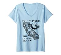 Mujer Don't Poke Bear California Republic State Park US Democracy Camiseta Cuello V