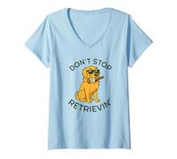 Mujer Don't Stop Retrievin' Funny Golden Retriever Beer Dog Lover Camiseta Cuello V