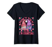 Mujer Dont Talk To Me Im Counting Knitting & Chrocheter Mom Quote Camiseta Cuello V