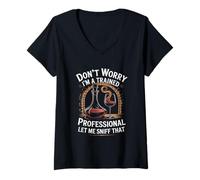 Mujer Don't Worry I'm a Trained Professional Funny Sommelier Camiseta Cuello V