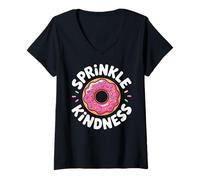 Mujer Donut Sprinkle Kindness Funny Girls Women Doughnut Lover Camiseta Cuello V