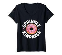 Mujer Donut Sprinkle Kindness Funny Girls Women Doughnut Lover Camiseta Cuello V