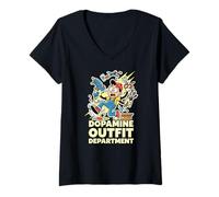 Mujer Dopamine Outfit Department Craft Room Humor Maker Camiseta Cuello V