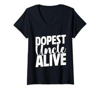 Mujer Dopest Tío Vivo Tío Camiseta Cuello V