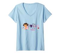 Mujer Dora The Explorer and Boots Camiseta Cuello V