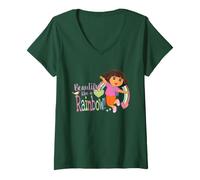 Mujer Dora The Explorer Beautiful Like A Rainbow Camiseta Cuello V