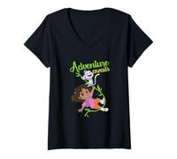 Mujer Dora The Explorer Dora and Boots Adventure Awaits Camiseta Cuello V