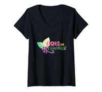 Mujer Dora The Explorer Floral Lettering Camiseta Cuello V