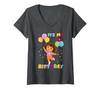 Mujer Dora The Explorer It's My Birthday Balloons Camiseta Cuello V