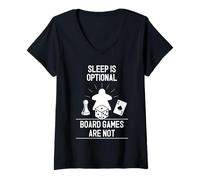 Mujer Dormir es Opcional Juegos de Mesa No Son Camiseta Cuello V