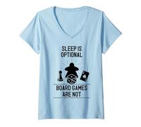 Mujer Dormir es Opcional Juegos de Mesa No Son Camiseta Cuello V