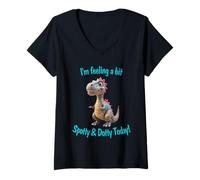 Mujer Dot Day Dino Me Siento un Poco Irregular y Dotty Hoy Camiseta Cuello V