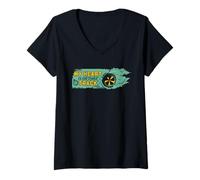 Mujer Drag Racing Corazón en Pista Bandera a Cuadros Racer Soul Life Camiseta Cuello V