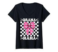Mujer Drama Mamá Teatro Mamá Teatro Máscara Actor Día de la Madre Camiseta Cuello V