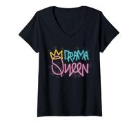 Mujer Drama Queen Humor sarcástico Camiseta Cuello V