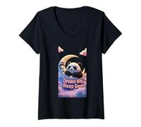 Mujer Dream Big Sleep Deep Funny Unisex Diseño para Hombres Mujeres tee Camiseta Cuello V