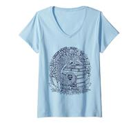 Mujer Dream Weaver Sabiduría Antigua Cristal Sueños Místico Camiseta Cuello V