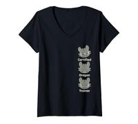Mujer DreamWorks Dragons A Little Feisty Toothless Front & Back Camiseta Cuello V