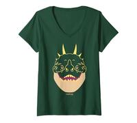 Mujer DreamWorks Dragons Gronckle Big Face Camiseta Cuello V