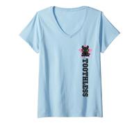Mujer DreamWorks Dragons Toothless A Little Feisty Front & Back Camiseta Cuello V