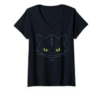 Mujer DreamWorks Dragons Toothless Big Face Camiseta Cuello V