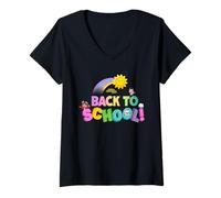 Mujer DreamWorks Gabby’s Dollhouse Back To School Sunshine Camiseta Cuello V