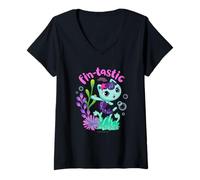 Mujer DreamWorks Gabby’s Dollhouse The Movie Fin-Tastic Camiseta Cuello V
