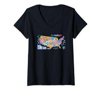Mujer DreamWorks Gabby’s Dollhouse The Movie Kitty Map Camiseta Cuello V