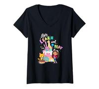Mujer DreamWorks Gabby’s Dollhouse The Movie Learn and Play Camiseta Cuello V