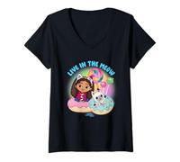 Mujer DreamWorks Gabby’s Dollhouse The Movie Live In The Meow Camiseta Cuello V