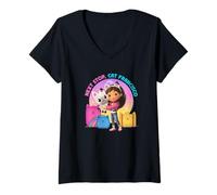 Mujer DreamWorks Gabby’s Dollhouse The Movie Next Cat Francisco Camiseta Cuello V