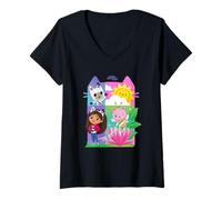 Mujer DreamWorks Gabby’s Dollhouse The Movie Sunshine Squad Camiseta Cuello V
