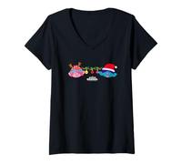 Mujer DreamWorks KouKou Christmas Poppy & Branch Camiseta Cuello V