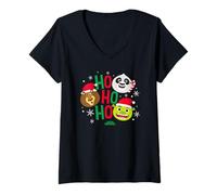Mujer DreamWorks KouKou Ho Ho Ho Holiday Trio Camiseta Cuello V