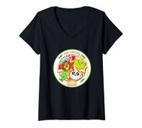 Mujer DreamWorks KouKou Merry Christmas Cookie Plate Camiseta Cuello V