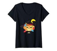 Mujer DreamWorks KouKou Puss In Boots Holiday Lights Camiseta Cuello V