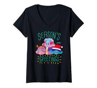 Mujer DreamWorks KouKou Season’s Greetings Trolls Gift Boxes Camiseta Cuello V